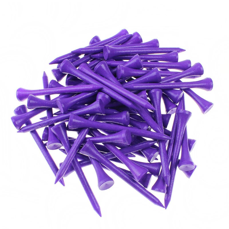 Crestgolf Golf Tee 2-3/4 inch Deluxe Durable Tee Pack of 100 (Purple) - Image 1